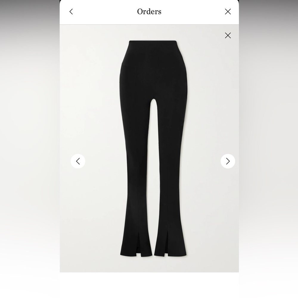 Norma Kamali black stretch jersey Flared Women's Pants xs